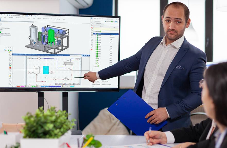 Solid Edge P&ID image 2 overleg op scherm