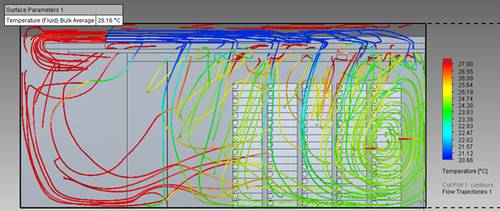 FloEFD Contour flow trajectory