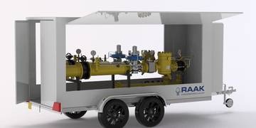 3D render Raak aanhanger met gasinstallatie