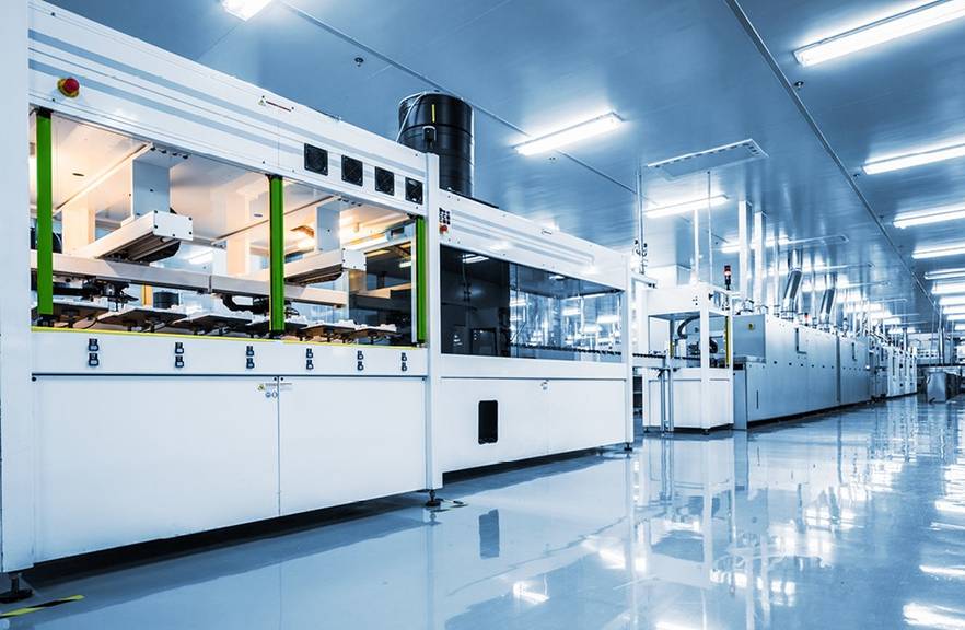 Maatwerkmachines in een futuristische hal