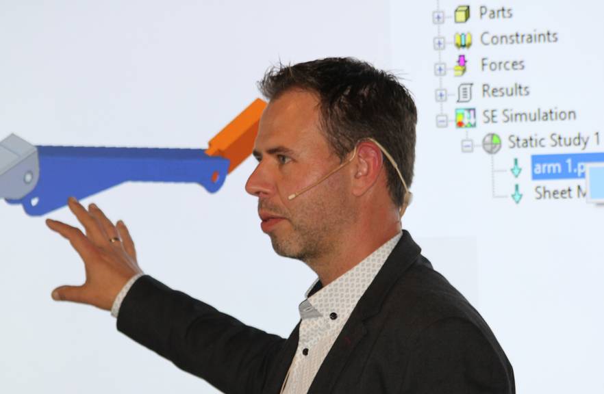 Rob spreker Enginia event simulatie