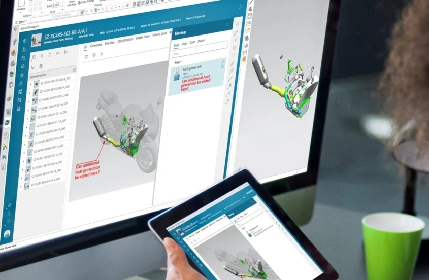 Teamcenter interface impressie