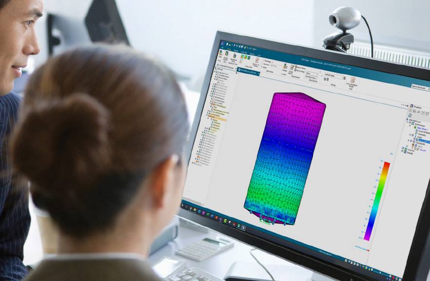 simulation op scherm